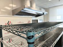 Стеллаж VX-S 610х1066х1895/4  "Zinc Platingс" зеленым антибактериальным эпоксидным покрытием